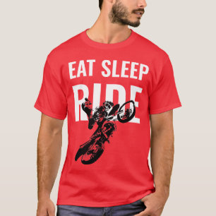 Sleep Ride Motocross Motorrad Pop Art T-Shirt