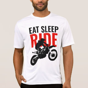 Sleep Ride Motocross Motorrad Pop Art T-Shirt