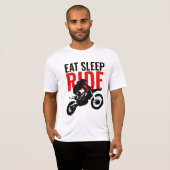 Sleep Ride Motocross Motorrad Pop Art T-Shirt (Vorne ganz)