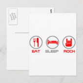 Sleep Rock essen - Emo, Goth, alternative, grunge Postkarte (Vorne/Hinten)