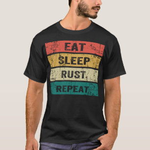 SLEEP RUST WIEDERHOLEN Funny Gaming Sport Meme T-Shirt