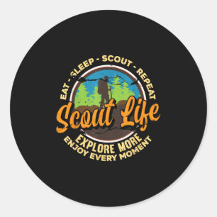 Sleep Scout Repeat - Best Scout Life Wander Sc Runder Aufkleber