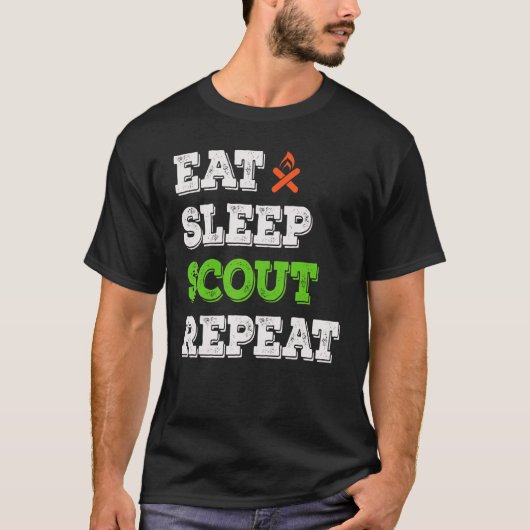Sleep Scout Scouting essen T-Shirt (Vorderseite)