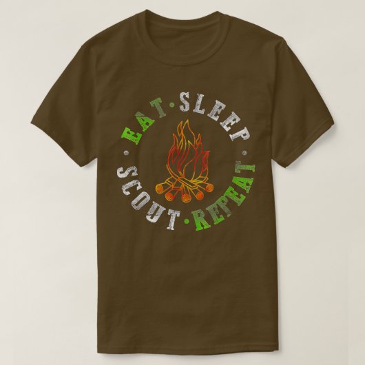 Sleep Scout Sleep Camping Scouting Lover wiederhol T-Shirt (Design vorne)