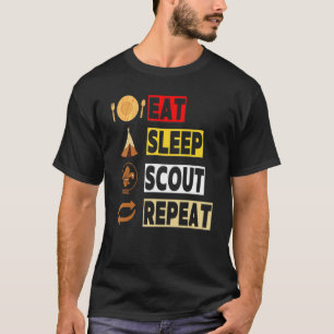 Sleep Scout Sleep Wiederholen einzigartige Scouts T-Shirt