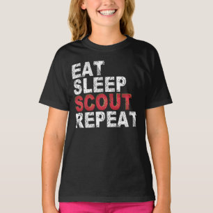 Sleep Scout Sleep Wiederholung lustige Scouts Gesc T-Shirt