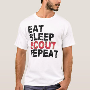 Sleep Scout Sleep Wiederholung lustige Scouts Gesc T-Shirt