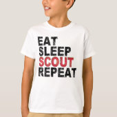 Sleep Scout Sleep Wiederholung lustige Scouts Gesc T-Shirt (Vorderseite)