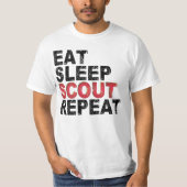 Sleep Scout Sleep Wiederholung lustige Scouts Gesc T-Shirt (Vorderseite)
