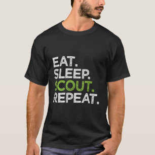 Sleep Scout Wiederholen Cub Liebe Pfadfinder essen T-Shirt