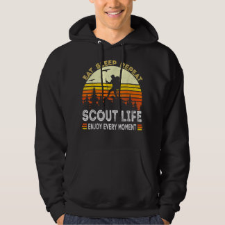 Sleep-Scout-Wiederholung Vintager Pfadfinderlebens Hoodie