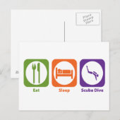 Sleep Scuba Dive essen Postkarte (Vorne/Hinten)