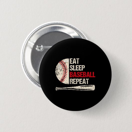 Sleep Sell Eat Sleep Wiederholen Funny Sell Player Button (Vorne & Hinten)
