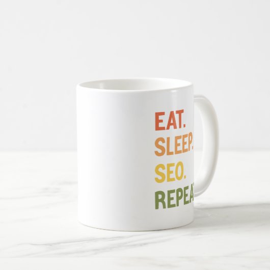 Sleep Seo Wiederholung essen Kaffeetasse (VorderseiteRechts)