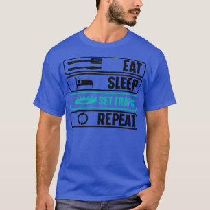 Sleep Set Fallen Wiederholen Jäger Jäger T-Shirt