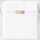 Sleep Sew essen Runder Aufkleber (Tasche)