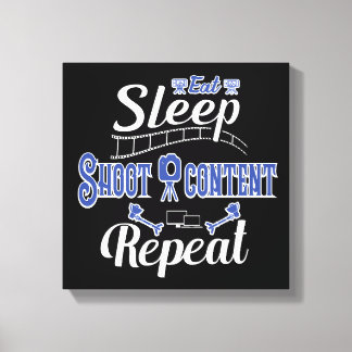 Sleep Shoot Content wiederholen Leinwanddruck
