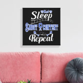 Sleep Shoot Content wiederholen Leinwanddruck (Insitu (Wohnzimmer))