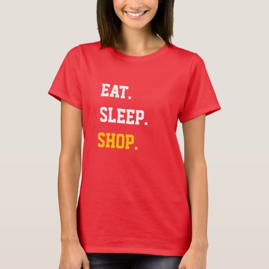 Sleep Shop essen T-Shirt (Vorderseite)