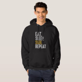 Sleep Sign Repeat Sign Language Hoodie (Vorne ganz)