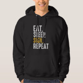 Sleep Sign Repeat Sign Language Hoodie (Vorderseite)