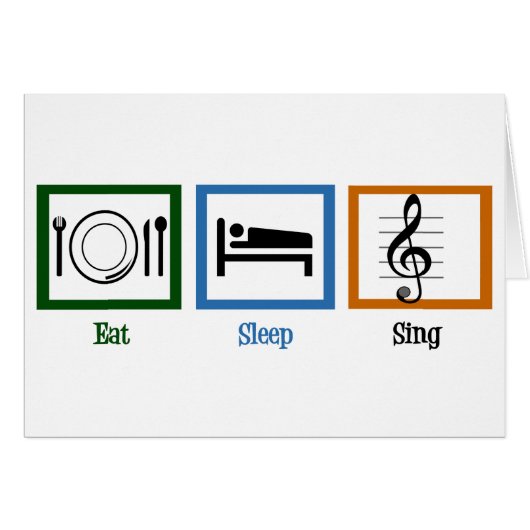 Sleep Sing Funny Choice Card essen (Vorderseite (Horizontal))