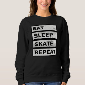 Sleep-Skate essen Wiederholung gestörten Designs Sweatshirt