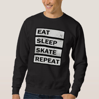 Sleep-Skate essen Wiederholung gestörten Designs Sweatshirt