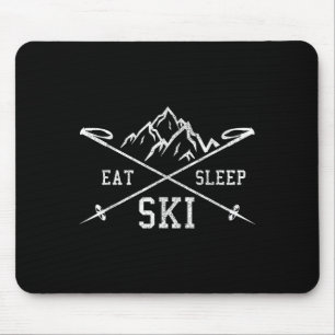 Sleep Ski Repeat essen - Skifahren Berge Winter Sp Mousepad
