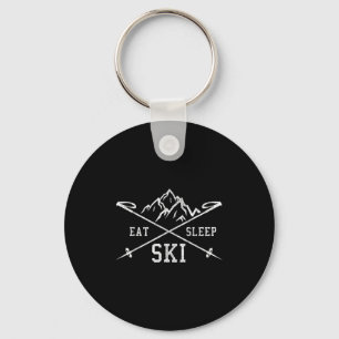 Sleep Ski Repeat essen - Skifahren Berge Winter Sp Schlüsselanhänger