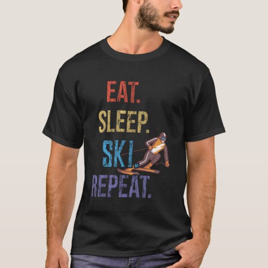 Sleep Ski Repeater Ski T-Shirt (Vorderseite)