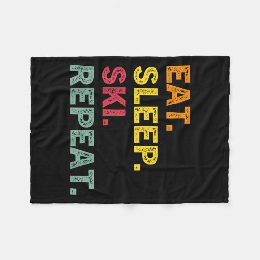 Sleep Ski Repeater Ski Winter Holiday Ski Ret Fleecedecke (Vorderseite (Horizontal))