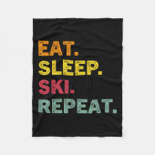 Sleep Ski Repeater Ski Winter Holiday Ski Ret Fleecedecke (Vorderseite)