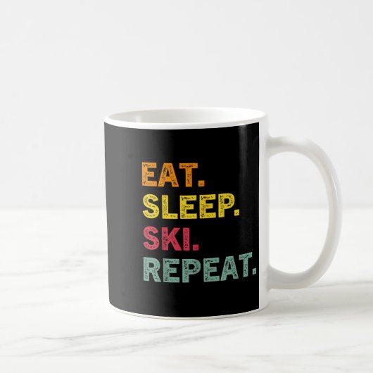 Sleep Ski Repeater Ski Winter Holiday Ski Ret Kaffeetasse (Rechts)