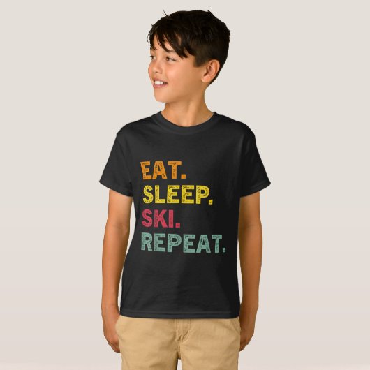 Sleep Ski Repeater Ski Winter Holiday Ski Ret T-Shirt (Vorne ganz)