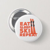Sleep Ski Wiederholung essen Button (Vorne & Hinten)