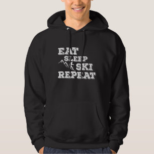 Sleep Ski Wiederholung essen Hoodie