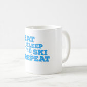 Sleep Ski Wiederholung essen Kaffeetasse (VorderseiteRechts)