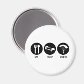 Sleep SkyDive essen Magnet (Vorderseite/Rückseite)