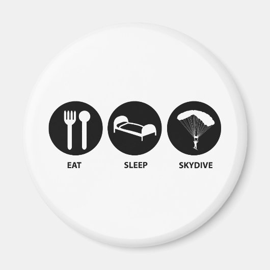 Sleep SkyDive essen Magnet (Vorne)