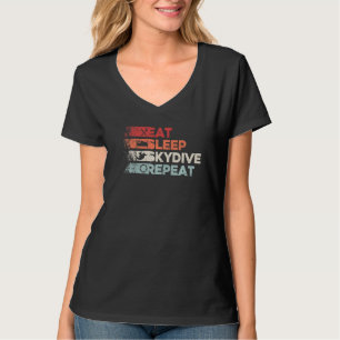 Sleep Skydive essen Wiederholung Coolen Skydiving T-Shirt