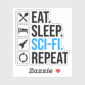 Sleep Sleep-Sci-Fi Wiederholung Aufkleber (Blatt)