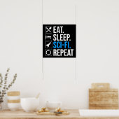 Sleep Sleep-Sci-Fi Wiederholung Poster (Küche)