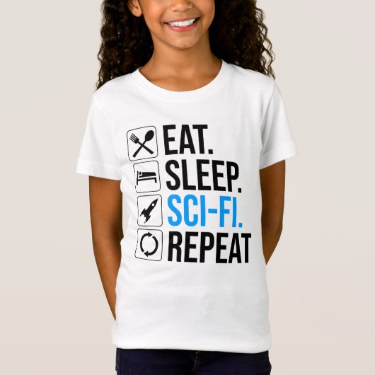 Sleep Sleep-Sci-Fi Wiederholung T-Shirt (Vorderseite)