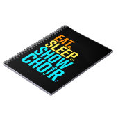 Sleep Sleep Show Chor essen Notizblock (Linke Seite)