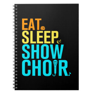 Sleep Sleep Show Chor essen Notizblock