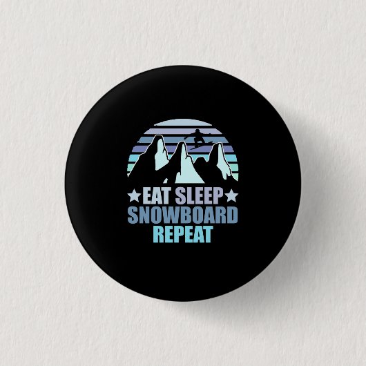 Sleep Snowboard essen Wiederholung Button (Vorderseite)