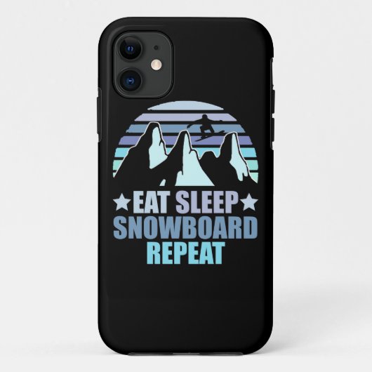 Sleep Snowboard essen Wiederholung Case-Mate iPhone Hülle (Rückseite)