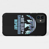 Sleep Snowboard essen Wiederholung Case-Mate iPhone Hülle (Rückseite (Horizontal))