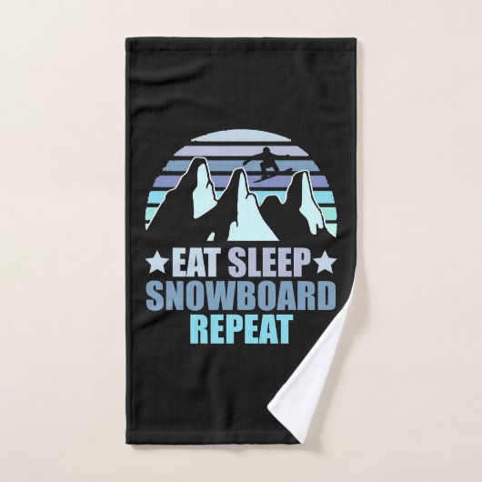 Sleep Snowboard essen Wiederholung Handtuch (Handtuch)